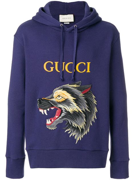 gucci garden hoodie wolf|gucci hoodie for men.